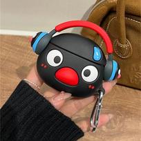 Animation Black Penguin Generic Airpods Case Shockproof Plush Silicone Protective Cover For Airpods 1 2 3 4 Pro Pro2 Daily Use Present AirPods 4