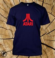 Atari Corporation Logotipo Marškinėliai  TV Vaizdo Žaidimai Retro Marškinėliai L