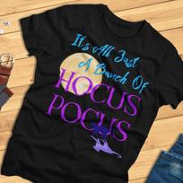It's All A Bunch Of Hocus Pocus! Funny Halloween Witch T-Shirt 2XL