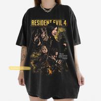 Resident Evil 4 Leon Kennedy Ada Wong Shirt, Horror Game Gift, Unisex Streetwear Tee 4XL
