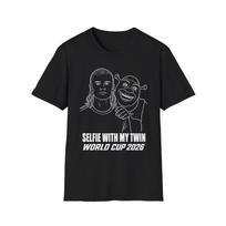 Selfie With My Twin: Haaland & Shrek Meme T-Shirt for World Cup 2026 2XL