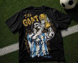 The Goat Messi T-Shirt: 100% Cotton Graphic Tee S