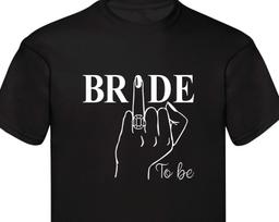 Bride To Be T-Shirt, Ring Finger Bride Top Hen Party T-Shirt, Newly Couple Gifts For Bride, Wedding Engagement Gift Funny T-Shirt Xmas Tee M