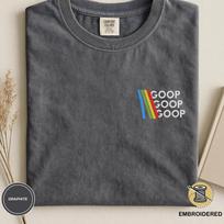 Comfort Colors® Embroidered Retro Raiders T-Shirt, ARC Shooter Tee, Goop Goop Goop shirt L