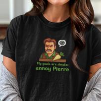 Stardew Valley T-Shirt, Annoy Pierre, Pixel Art Tee, Video Game Shirt, Stardew Merch, Cozy Gamer, Gift for Gamer, Retro Gaming Shirt S