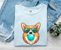 Corgi Pet Shirt Animals Funny Gift Women Animated Tee Puppy T-Shirt Pet Fan Cartoon Tshirt Humor Graphic Trendy Cool Glasses Tshirt S