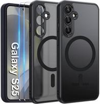 Etui Do Magsafe Czarne Matowe Do Samsung S25 + 2X Szkło