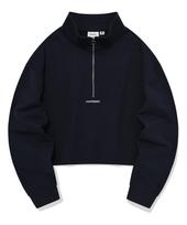 Covernat Woman Half Zip String Sweatshirt Navy Navy/Ws