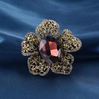 Weiman Retro Bronze Color Flower Brooches Luxury Women Classical Rhinestone Crystal Gold Plated Customize Designer Brooch Pins XD822026-1 auksas