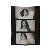 Faces of Lana Del Rey Blankets Flannel Autumn/Winter Multifunction Warm Throw Blanket for Sofa Office Plush Thin Quilt Size: 75*100cm, Weight: 230 GSM