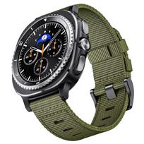Nylon Strap for Samsung Galaxy Watch 8 44mm 40mm Classic 46mm Bracelet for Galaxy Watch 7 Ultra 47mm, Ultra 8 2025 Watch Band Black Buckle&Watch 8 40 44mm žalia