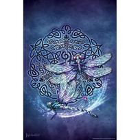 Celtic Dragonfly Tapestry by Brigid Ashwood, Ireland 100X70CM