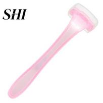 Armpit Hair Removal Tool Bikini Razor Women Small Trimmer Stainless Steel Blade Good Grip Intimate Grooming Shaver Body Cosmetic Travel Accessories rožinė