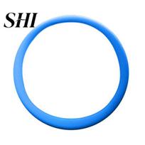 Car Supplies Silicone Steering Wheel Cover Solid Color Wear Resistant Non-slip Design Simple Installation Universal Protector šviesiai mėlyna spalva