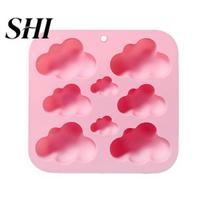 Non-stick Silicone Mold 8-Cavity Cloud Soap Non-sticky Food Grade DIY Candle Resin Plaster Chocolate Biscuit Cake Ice Mould Microwave Safe rožinė