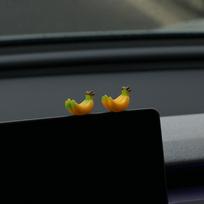 Creative Monkey Car Dashboard Ornament with Mini Banana Lightweight Cute Car Interior Decor Accessory for Women A4