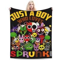 Sprunki Šilti Minkšti Antklodės Vaikams Suaugusiems Pliušinis Mesti Antklodė Juokinga Svetainės Flanelinis Patalynės Užtiesalas Sofos Lovo Dangalas 75X95CM