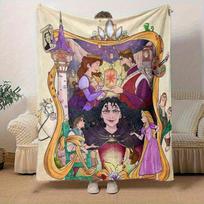 1 vnt., Pasakų Rapunzel princesės pledas, minkštas flanelinis užtiesalas namų dekoravimui, sofos užvalkalas, kelionėms 75X95CM