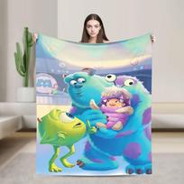 Monsters, Inc. Antklodės Mielas Animacinis personažas Boo Flanelinė Mesti Antklodė Lovatiesė Sofos Dekoracija Itin Minkštos Šiltos Antklodės 75X95CM