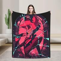 VOX H-Hazbin Hotel Alastor Žaidimas Super Šilta Antklodė Pliušiniai Patalai Pledai Madingas Sofos Kėdės Flanelinis Patalynės Užtiesalas Sofa Lova Dangtis 75X95CM