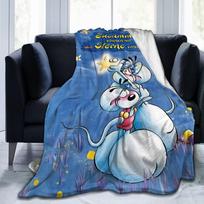 Animacinis D-Diddl Pelėnas Mielas Antklodė Flanelinis Žiemos Kvėpuojantis Lengvas Mesti Antklodė Namų Sofai Antklodė 75X95CM