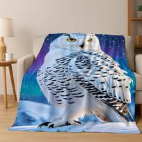 Paslaptingas Spalvotas Pelėdos Animacinių Paukščių Kawaii Flanelinis Antklodė, Jaukus Minkštas Apklotas Namams Miegamajam Lovai Sofai Vaikams Dovana 75X95CM