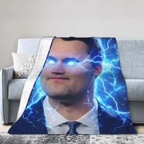 Charlie Kirk kūrybiškas memų juokingas pledo užvalkalas aksominis Griaustinio smegenys itin minkštas pledas lovatiesei antklodei kvėpuojantis 75X95CM
