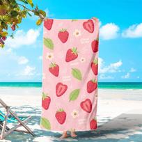 1/2Pcs Pineapple Palm Leaf Print Beach Towel, Exotic Tropical Fruit Microfiber Towel, For Outdoor Camping Beach and Seaside 80X160cm(31X63inch)