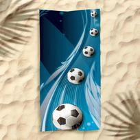 Naujas futbolo paplūdimio rankšluostis Futbolo tema Mikropluošto vonios rankšluostis suaugusiems Jūros pusė Greitai džiūstantis rankšluostis 50x100cm(20x40in)