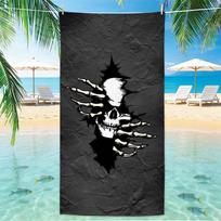 Skull Beach Towel Microfiber for Gym Travel Fitness Spa Women Girl Quick Dry Sandless Large  Towels Bathroom Beach Towel 50x100cm