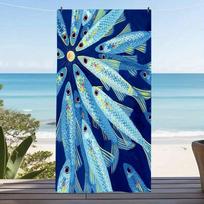 Sardine Can Print Beach Towel Soft Microfiber Quick Dry Lightweight For Swimming Pool Camping 50x100cm
