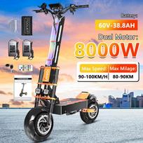 X8 PRO 8000W Dvigubo Variklio 60v Elektrinis Paspirtukas 14 Colių Didelės Bekelės Padangos Maksimalus Greitis 95km/h LCD Ekranas Sulankstomas Elektrinis Paspirtukas Su Sėdyne X8 PRO 000/*