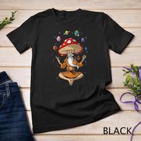 Magic Mushroom Buddha Zen Yoga Meditation Psychedelic Fungus Unisex T-shirt XL