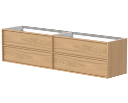 Spintelė po stalviršiu Kame HOME, BUC/20-3DR-DB/N05-HM, 200 cm, Natūralaus ąžuolo faneruotė