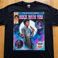 Michael Jackson „Off The Wall“ komiksų marškinėliai | MJ „Rock With You“ marškinėliai S blue