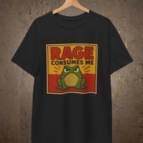 RAGE CONSUMES ME // Vintage Frog Tee L