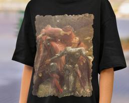 Frank Dicksee La belle dame,Art tee,Medieval Fantasy Art Tee,Aesthetic T-Shirt,Magic Knight Shirt,Viking Fairy tshirt,Romantic Tshirt M