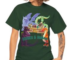 Dungeons and Dragons Houses and Humans TShirt, Gamer Gear Enthusiasts, Gift for D&D Players, Comic Con Apparel, Nerdy Shirt S