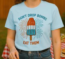 Bomb Pop 4th of July Youth T-Shirt: Funny Patriotic Tee M