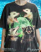 Raccoon Opossum Screaming Comfort Colors® Tshirt, Possum Tees, Full Moon Sweater, Trash Panda Tanktop, Retro Vintage Feral Nature S