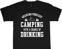 Camping Weekend Fun Drinking Nature Relaxing Hiking Happy Camper Forest Funny Backpacking Camping Tee Outdoor Fun Nature Guy Gift for Trip 3XL
