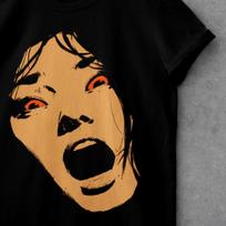 Screaming Face Horror Tee | Trippy Anime Weirdcore Graphic 2XL
