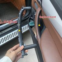 Kairiarankiams RHD Vidinis durų traukimo rankenėlės apdailos keitimas Anglies pluoštas BMW F15 F16 X5 X6 2014- LHD 3PCS gray
