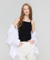Cargo Bros For Woman Layered Ribbed Sleeveless (Black) Free