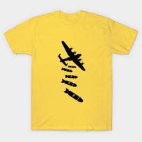 Asian Size Men Black Print T-shirt F-Bomb Airstrike | Funny Cursing Plane Pun Design No-Cut Print Cotton Tshirt S geltona