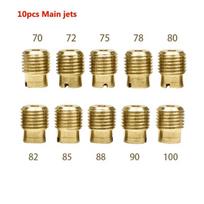 For Honda GX140 GX160 GX200 GX390 212cc Mini Bike Go Kart FCR Main Jets Carb WH100T Scr-100cc Main Jet Fuel Nozzle Gicleur GX 10pcs 70-100