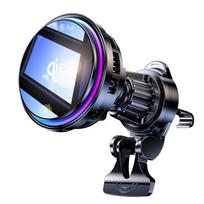 Ice Cooling RGB Magnetic Wireless Car Charger Fast Charging Station For Magsafe iPhone 16 15 14 13 12 Pro Max Phone Holder Stand juoda