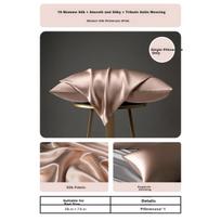 Shuixingjiafang Silk Pillowcase, 100% Mulberry Silk Pillow Cover, 19 Mm Silk Pillow Insert, Single Pack, 48x74cm, Pink