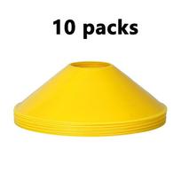 10 vnt. kūgio formos futbolo treniruočių įranga, skirta Kid Pro Disc kūgiams judrumo pratyboms kliūtis, vengiant sporto treniruočių priedų 12.5cm geltona