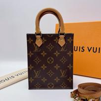 [Pre-Owned] Petit Sac Plat Classic Monogram Music Score Bag Coated Canvas Leather Shoulder Crossbody Tote Mini - Very Good #SW5X81 ONE SIZE
